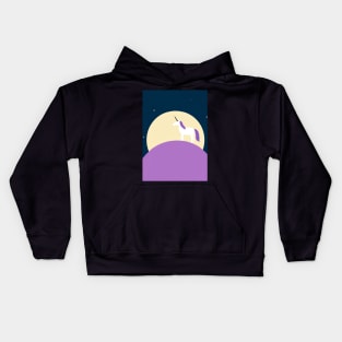 Moon Unicorn Minimal Kids Hoodie